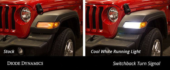 Diode Dynamics DD0110P Front Turn Signal LED Bulb Pair HP24 Cool White LED for 18-25 Jeep Wrangler JL