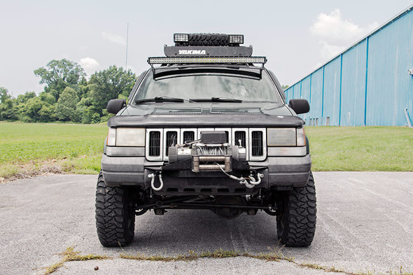 Rough Country 70567 50in Curved LED Light Bar Windshield Mounts for 93-98 Jeep Grand Cherokee ZJ