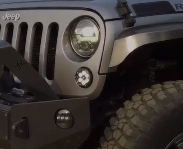 J.W. Speaker 8200573 Trail 6 Turn Signal Brackets for 07-18 Jeep Wrangler JK with 3.7" Round Trail 6 Pro or Sport Lights