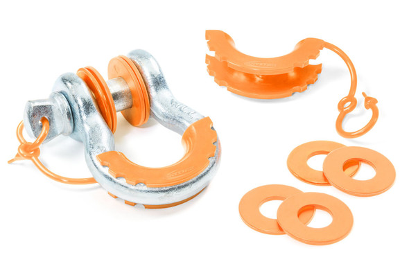 Daystar KU70059FA Locking D-Ring Isolator and Washers in Fluorescent Orange for 3/4" D-Ring Shackle