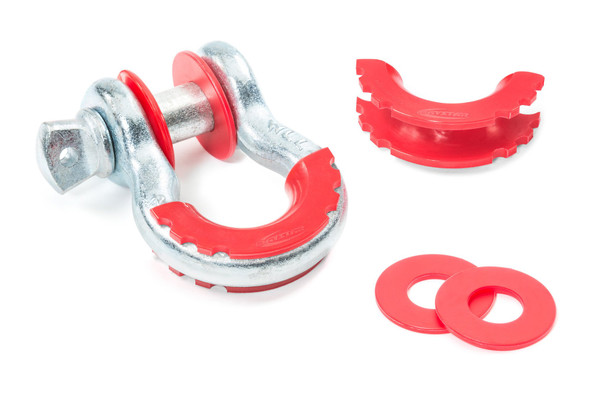 Daystar KU70057RE D-ring Isolators & Washers in Red for 3/4" D-Ring Shackle