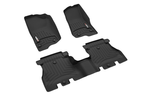 WeatherTech 441313-1-2 DigitalFit Front & Rear FloorLiners in Black for 18-25 Jeep Wrangler JL Unlimited