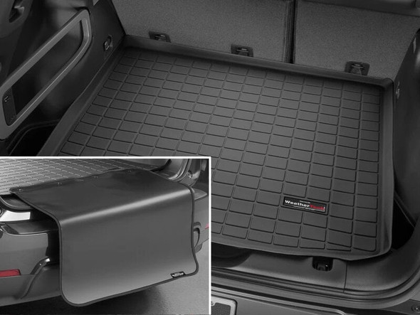 WeatherTech 401722SK Cargo Liner - in Black without Subwoofer & with Bumper Protector for 2024 Jeep Wrangler JL Unlimited 4-Door 4xe