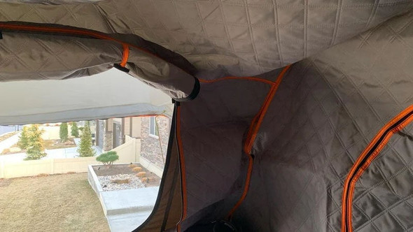 Tuff Stuff Overland TS-RTT-LNR-CS2 Insulated Rooftop Quilted, Zip-In, Liner in Gray for Alpha II Tent