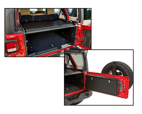 Tuffy 345-01 Security Deck Enclosure Enclosure & Tailgate Lock Box for 18-25 Wrangler JL without Factory Sub