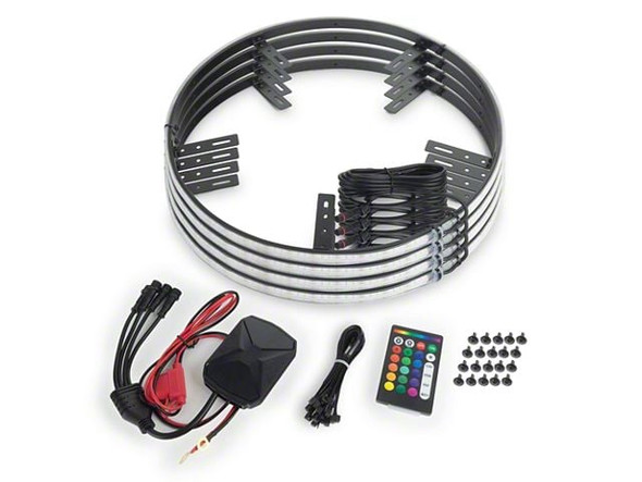 Oracle LED Illuminated Wheel Rings with BC2 Bluetooth Controller; Plasma ColorSHIFT - F150 Wheel Accessories