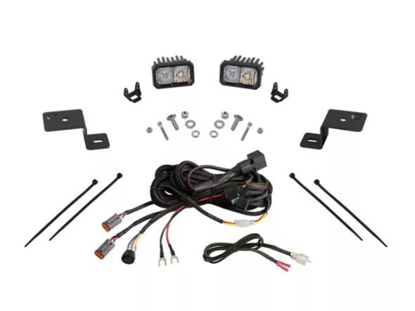 Diode Dynamics Stage Series SSC2 Pro Backlit LED Ditch Light Kit; Yellow Combo - F150 Light Bar