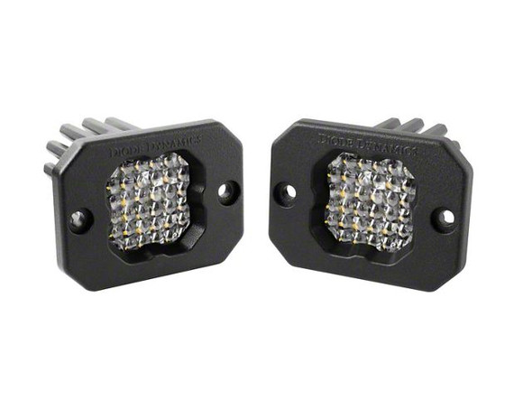 Diode Dynamics Stage Series C1R Flush Mount LED Pod Lights; White Flood - F150 Light Bar