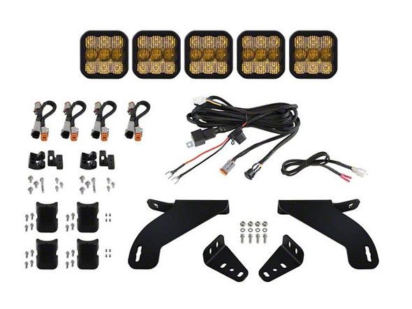 Diode Dynamics SS5 Pro CrossLink Grille Light Bar Kit; White Combo - F150 Light Bar