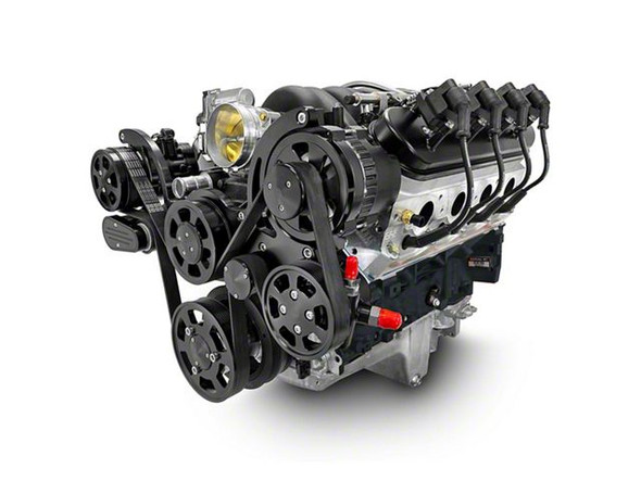 BluePrint Engines ProSeries LS BPE Block 376 C.I. 530 HP Deluxe Dressed Fuel Injected Crate Engine with Controller and Black Pulley Kit - F150- Engine Component