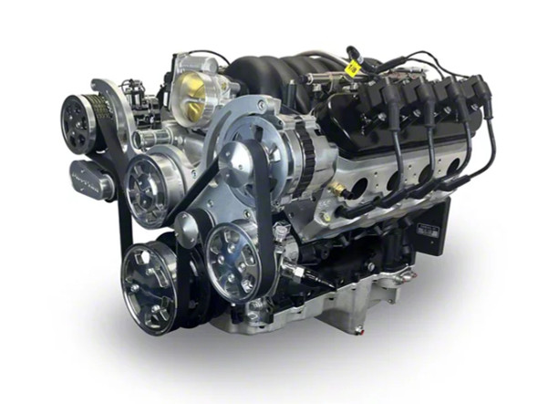 BluePrint Engines ProSeries LS BPE Block 376 C.I. 530 HP Deluxe Dressed Fuel Injected Crate Engine with Controller and Polished Pulley Kit - F150- Engine Component