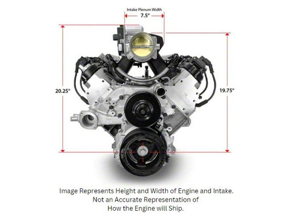 BluePrint Engines ProSeries LS BPE Block 376 C.I. 550 HP Deluxe Dressed Fuel Injected Crate Engine with Controller and Polished Pulley Kit - F150- Engine Component