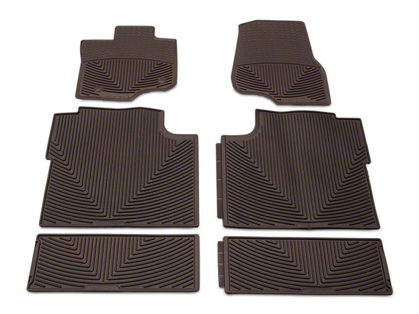 Weathertech All-Weather Front, Rear and Under Rear Seat Rubber Floor Mats; Cocoa - F150- Floor Access