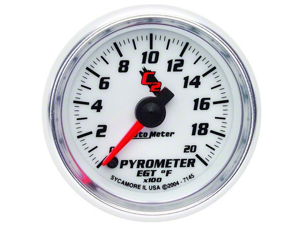 Auto Meter C2 Series 2-1/16-Inch Pyrometer Gauge; 0-2000 Fahrenheit; Digital Stepper Motor - F150- Guage