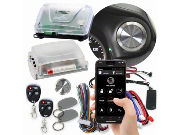 Billet Push Button Engine Start/Stop with Keyless Entry, Remote Start and RFID Kit; Non-Illuminated - F150- Keyless Entry