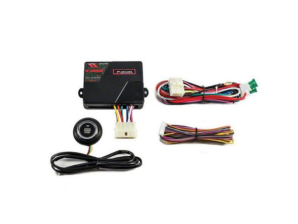 Digital Guard Dawg Performance Keyless Ignition System with Billet Start Button for Existing Alarm or Remote Start System; Blue LED - F150- Keyless Entry