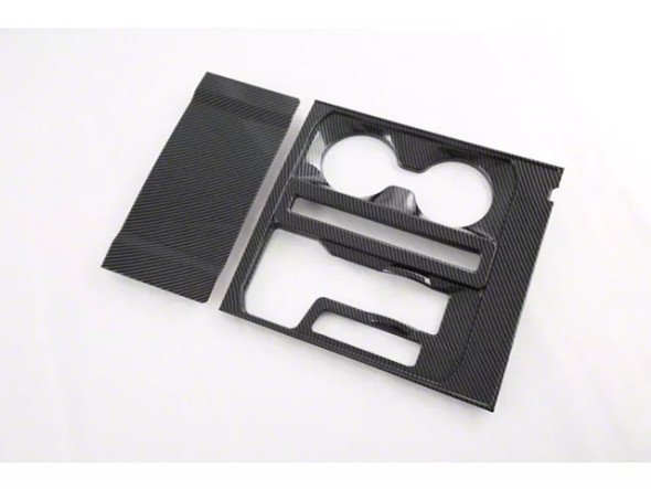 Center Console Gear Shift Cover Trim; Carbon Fiber Print - F150 - Center Console