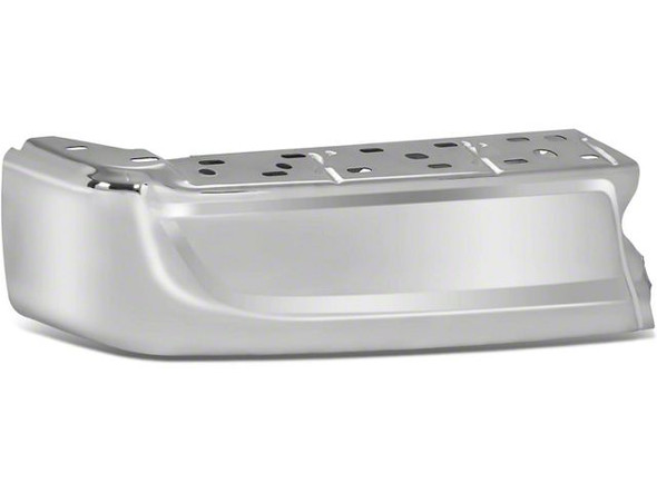 Rear Bumper End Caps; Not Pre-Drilled for Backup Sensors; Chrome - F150 - Front Bumper