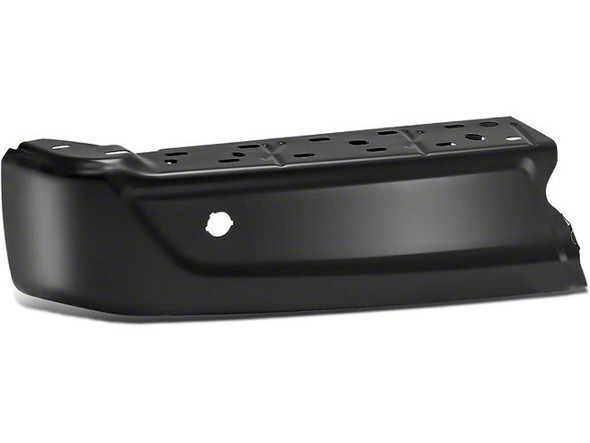 Rear Bumper End Cap; Pre-Drilled for Backup Sensors; Black; Driver Side - F150 - Front Bumper