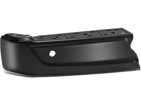 Rear Bumper End Cap; Pre-Drilled for Backup Sensors; Black; Driver Side - F150 - Rear Bumper