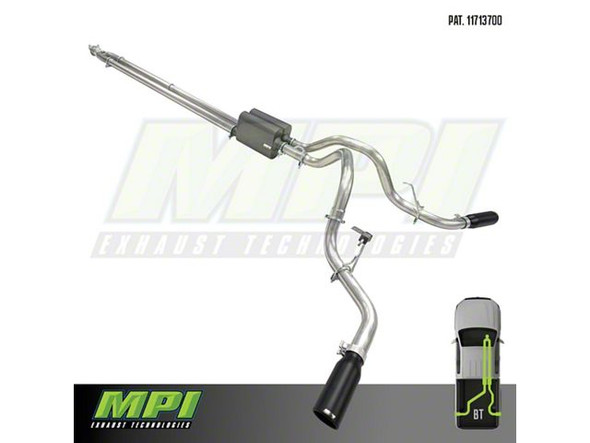 MPI Exhaust Technologies Performance Series Clamp-On Dual Exhaust System with Black Tips; Side Exit - X4D1 - F150 - Exhaust