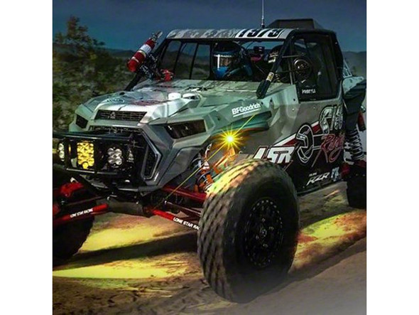 8-LED Trophy Series RGBW Rock Lights with Bluetooth Controller - Silverado 1500 Accent Lights