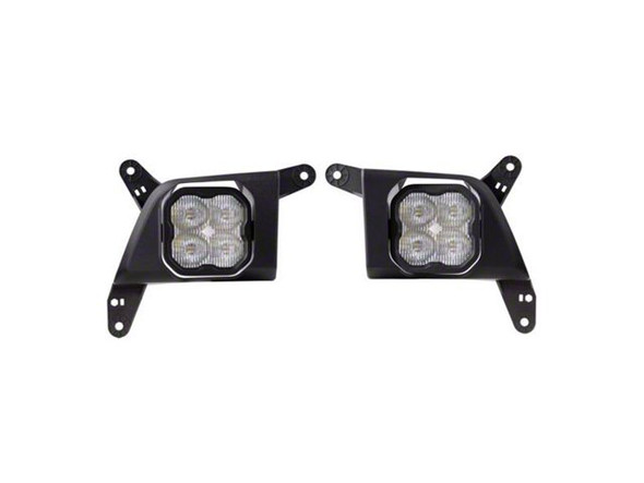 Diode Dynamics SS3 Pro Type SV2 LED Fog Light Kit; ABL White SAE Fog - Silverado 1500 Fog Lights