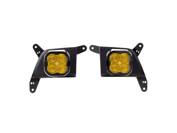Diode Dynamics SS3 Pro Type SV2 LED Fog Light Kit; ABL Yellow SAE Fog - Silverado 1500 Fog Lights