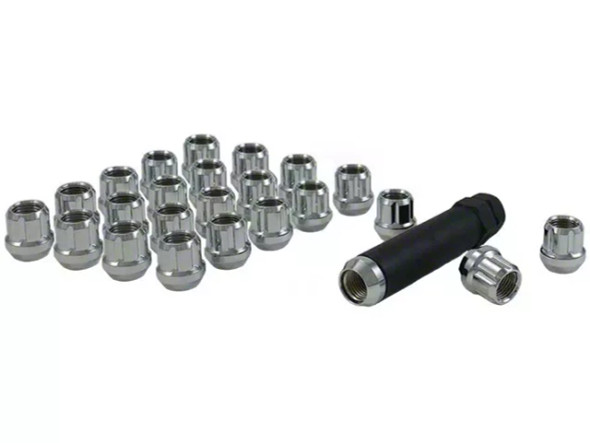 Chrome Open End Spline Lug Nuts; M14 x 1.5; Set of 24 - Silverado 1500 Lug Nuts