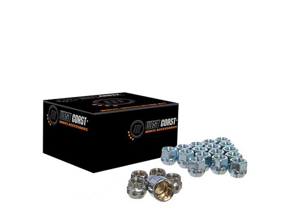 Chrome Open Acorn Lug Nuts; M14x1.5; Set of 24 - Silverado 1500 Lug Nuts