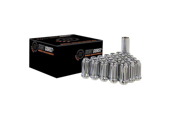 Chrome Spline Lug Nuts; M14x1.5; Set of 24 - Silverado 1500 Lug Nuts