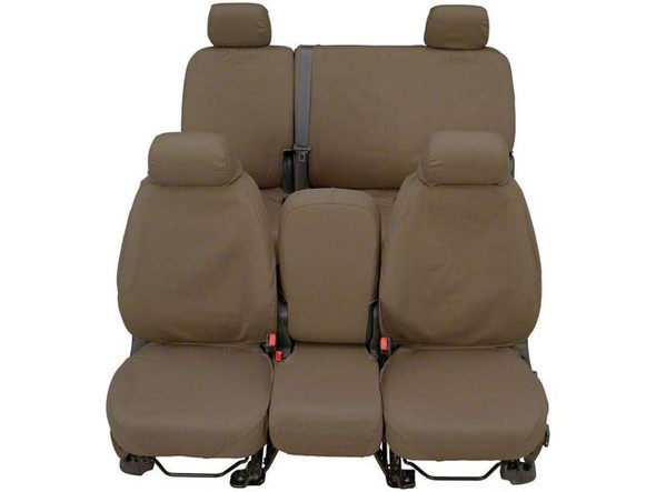 Covercraft Seat Saver Waterproof Polyester Custom Front Row Seat Covers; Taupe - X4AC - Silverado 1500 Seat Covers