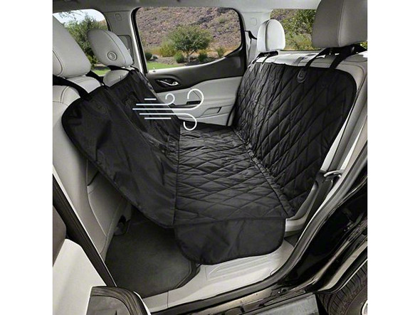 4Knines Multi-Function Split Rear Seat Cover with Hammock Mesh Window; Regular - Silverado 1500 Seat Covers