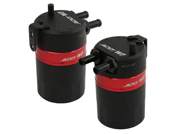 ADD W1 Baffled Oil Catch Can Kit V3; Red Ring - Silverado 1500 Oil Catch Cans