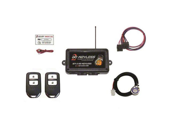 Digital Guard Dawg Performance Keyless Ignition System with Billet Start Button for Power Door Locks; Blue LED - S2500