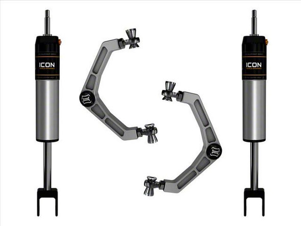 ICON Vehicle Dynamics V.S. 2.5 Series Internal Reservoir Front Shock System with Billet Upper Control Arms for 0 to 2-Inch Lift - S2500