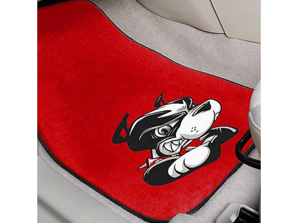 Carpet Front Floor Mats with Boston University Logo; Red - S2500