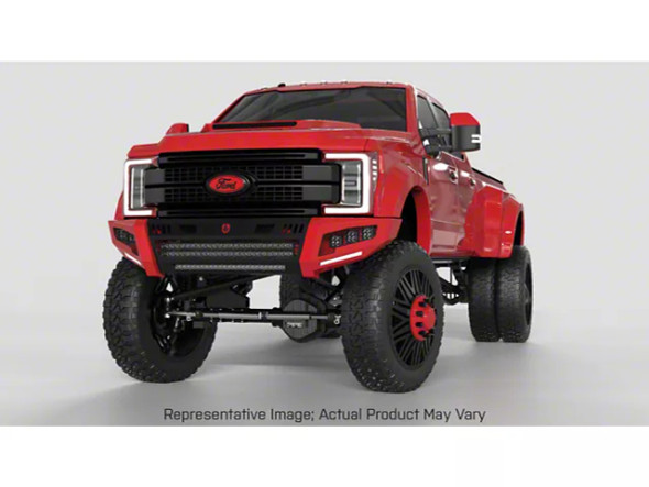 Road Armor iDentity Hyve Mesh Front Bumper with WIDE End Pods and Triple Cube Light Pods; Raw Steel - S2500
