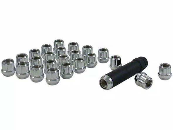 Chrome Open End Spline Lug Nuts; M14 x 1.5; Set of 24 - GMCS1500