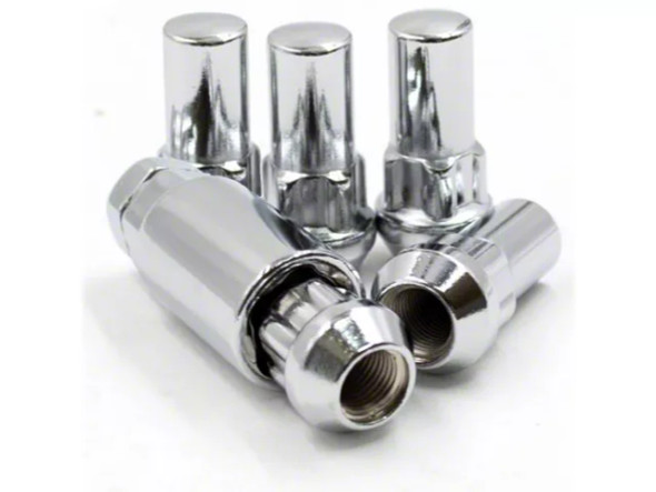 Locks with Key for Chrome Acorn Lug Nuts; 14mm x 1.5 - F250