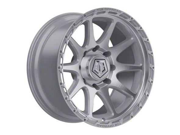 TIS 563 Silver Brushed Machined 8-Lug Wheel; 20x10; 0mm Offset - F350
