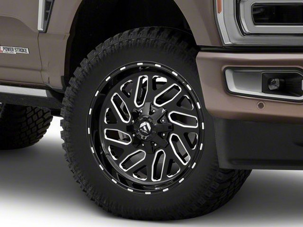 Fuel Wheels Triton Gloss Black Milled 8-Lug Wheel; 20x10; -18mm Offset - F350