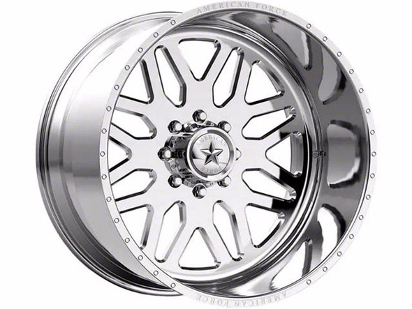 American Force B02 Trax SS Polished 8-Lug Wheel; 22x11; 0mm Offset - F350