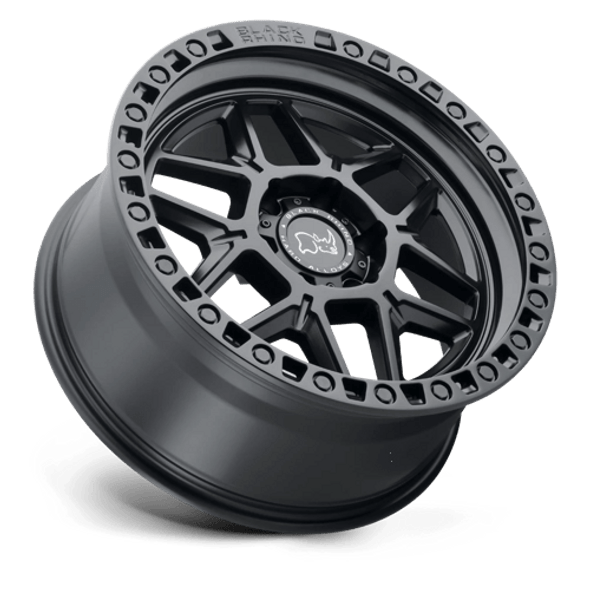Black Rhino Wheels Kelso Matte Black with Blk Bolts 17x9 -18mm Offset 5x127 (5x5) | Fits Jeep Wrangler 07-Up and Jeep Gladiator