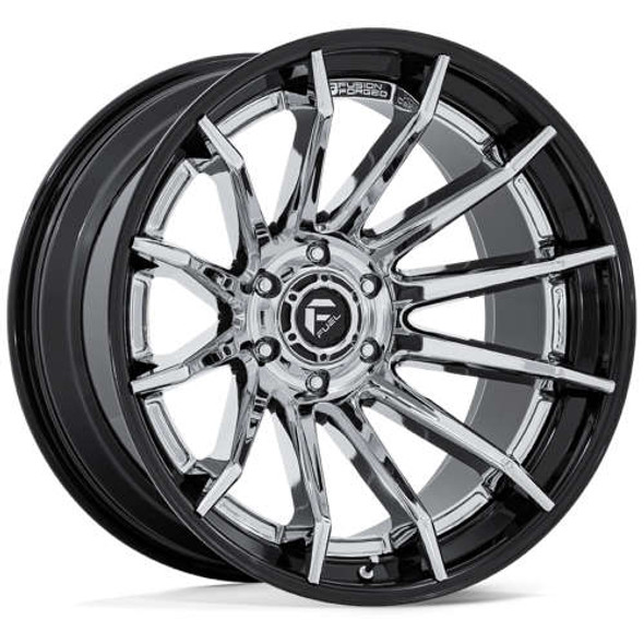 Fuel Offroad Wheels Burn FC403 Chrome With Gloss Black Lip 20x9 1mm Offset 5x127 (5x5) | Fits Jeep Wrangler 07-Up and Jeep Gladiator