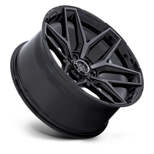 Fuel Offroad Wheels Flux FC854 Gloss Black Brushed Face With Gray Tint 22x12 -44mm Offset 5x127 (5x5) | Fits Jeep Wrangler 07-Present and Jeep Gladiator