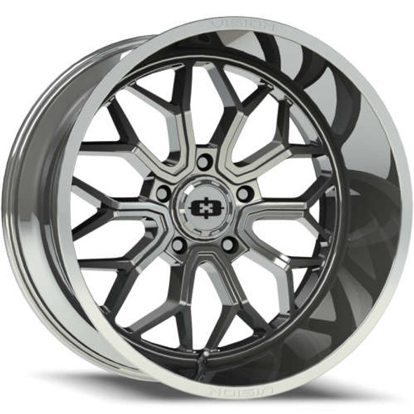 Vision Wheels Riot 402 Chrome 22x12 -51mm Offset 5x127 (5x5) | Fits Jeep Wrangler 07-Present and Jeep Gladiator Vision Wheels Riot 402 Chrome 22x12 -51mm Offset 5x127 (5x5) | Fits Jeep Wrangler 07-Present and Jeep Gladiator