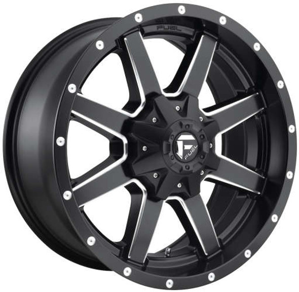 Fuel Offroad Wheels Maverick D538 Matte Black Milled 20x9 1mm Offset 8x170