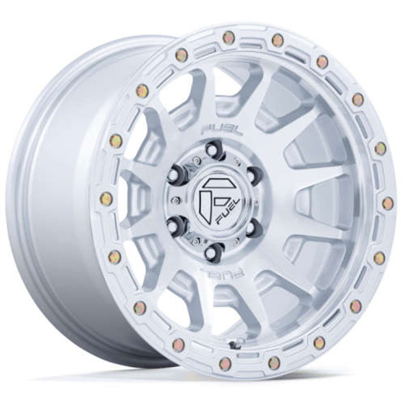 Fuel Offroad Wheels Fortress FC884 Gloss Silver Machined Face 18x9 20mm Offset 5x127 (5x5) | Fits Jeep Wrangler 07-Up and Jeep Gladiator