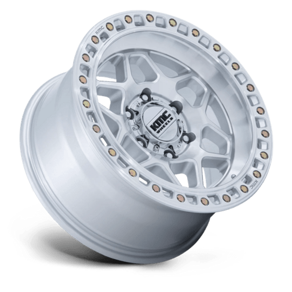 KMC Wheels Torx KM553 Gloss Silver Machined Face 17x9 -12mm Offset 5x127 (5x5) | Fits Jeep Wrangler 07-Up and Jeep Gladiator
